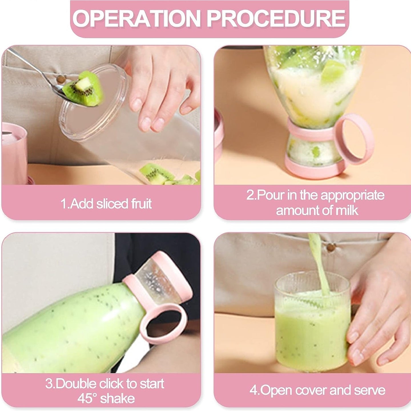 Rechargeable Fruit Juicer Blender | Portable Shake Juice Cup | Juice Maker Machine